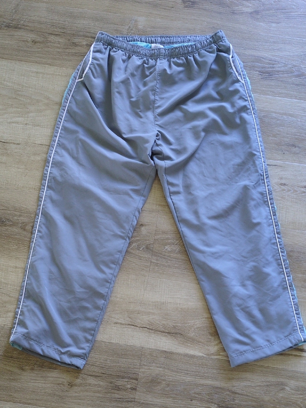 Women's Gray Track Pants with Side Stripe